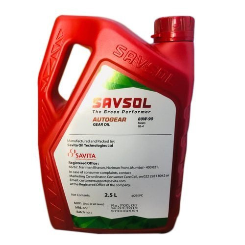 SAVSOL GEAR OIL 80W90 (2.5 LTR)